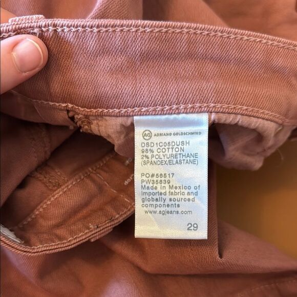 Ag Adriano Goldschmied Kinsley Dusty Blush Wide-Leg Pop Crop Jeans size 29 - Picture 4 of 13